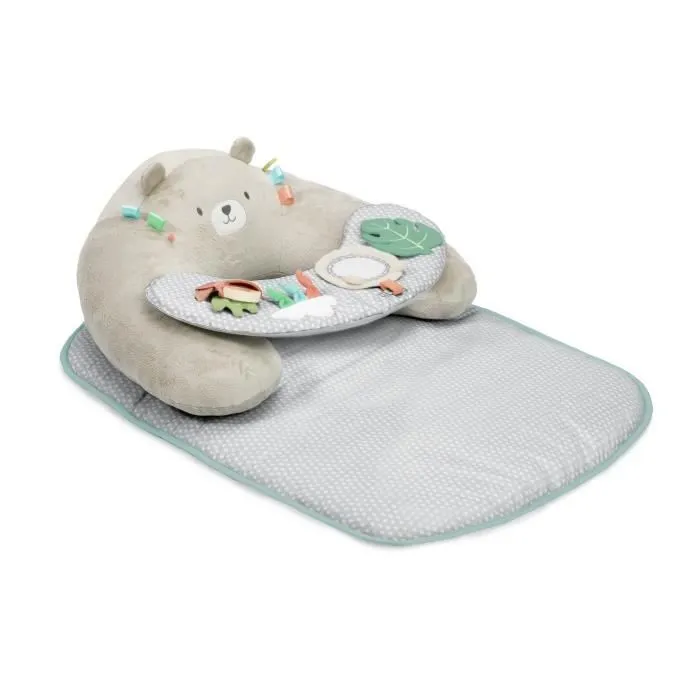 INGENUITY Tapis d’éveil 4 en 1 Petit Ourson, Coussin de support pour apprentissage de la position assise-0