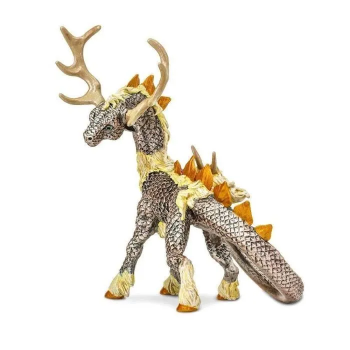 Figurine Safari Dragon Cerf Gris Argenté pour Enfant - Marque SAFARI - 12 x 10 x 13,5 cm-2