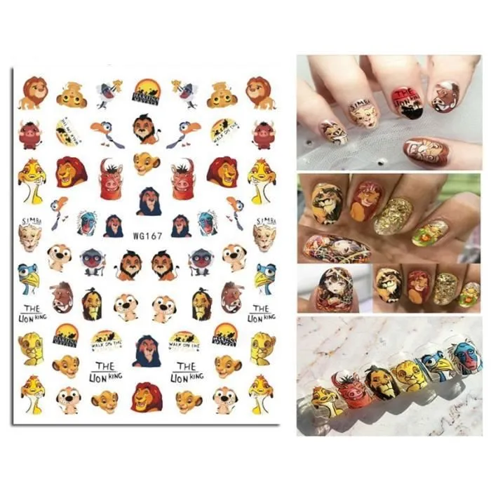 A 1pc -Lilo &amp Stitch – autocollants d'ongles pour enfants, jouets Disney, accessoires de manucure, Cool, peinture, dessin animé d-2