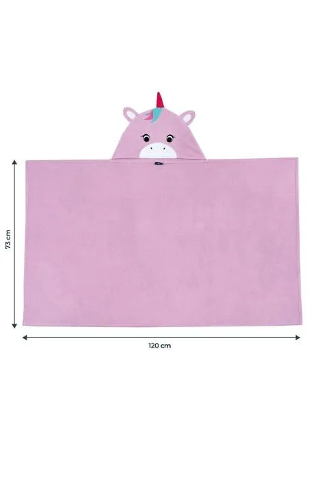 Sortie de bain - poncho de bain Chicco Peignoir a capuche en eponge Licorne, Peignoir Fille, Rose, Taille Unique-2