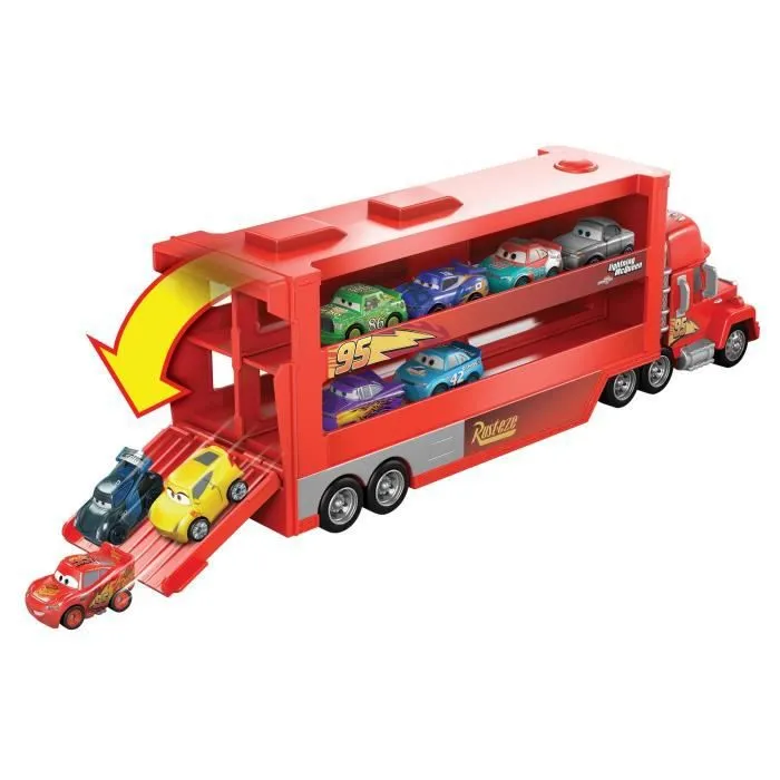 Véhicule Mini Transporteur Mack - Cars - MATTEL - Rouge - Capacité de transport 18 véhicules-1