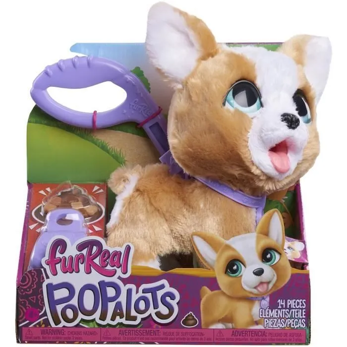 Jouet interactif - FURREAL FRIENDS - Mon Copain qui Fait Popo 23 cm - Animal interactif avec laisse, friandises et pelle-1