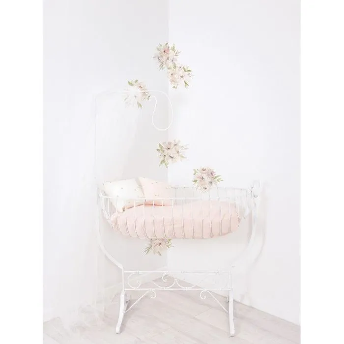 Sticker Lilipinso Sticker décor bouquet de fleurs roses orangées 64 x 90 cm-1