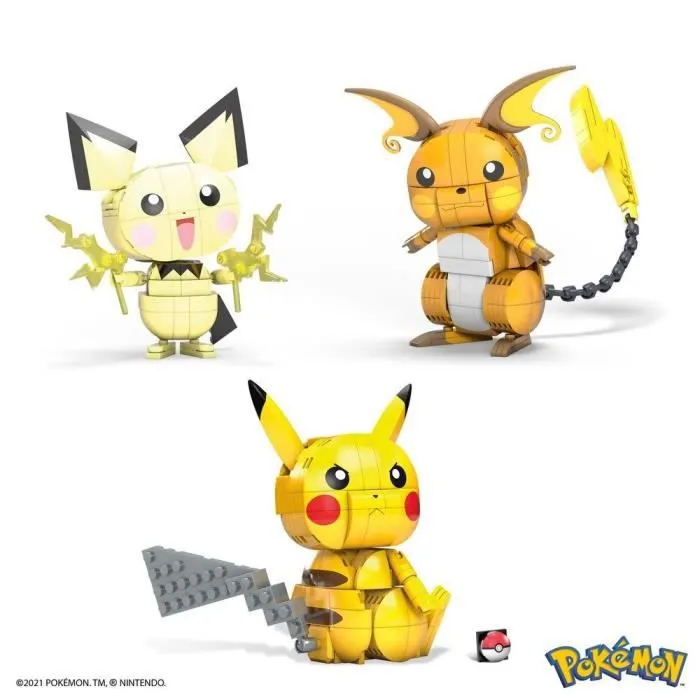 Mega Construx - Pokémon - Coffret Trio Évolution Pikachu - jouet de construction - 7 ans et +-1