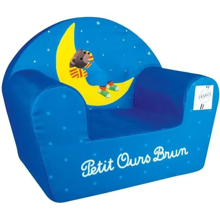 Fauteuil club en mousse Petit Ours Brun pour enfant - Fun House-1
