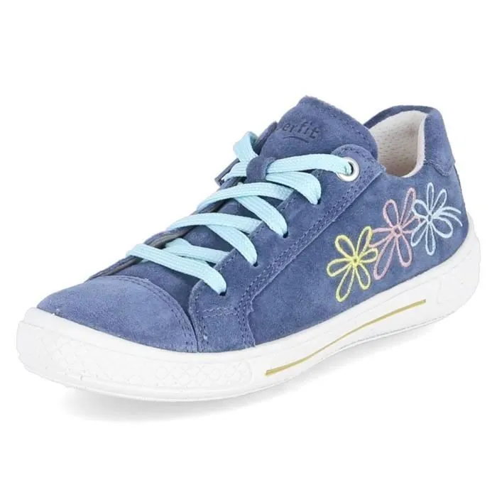 Baskets SUPERFIT Tensy Bleu - Mixte/Enfant - Lacets - Plat - Textile-0