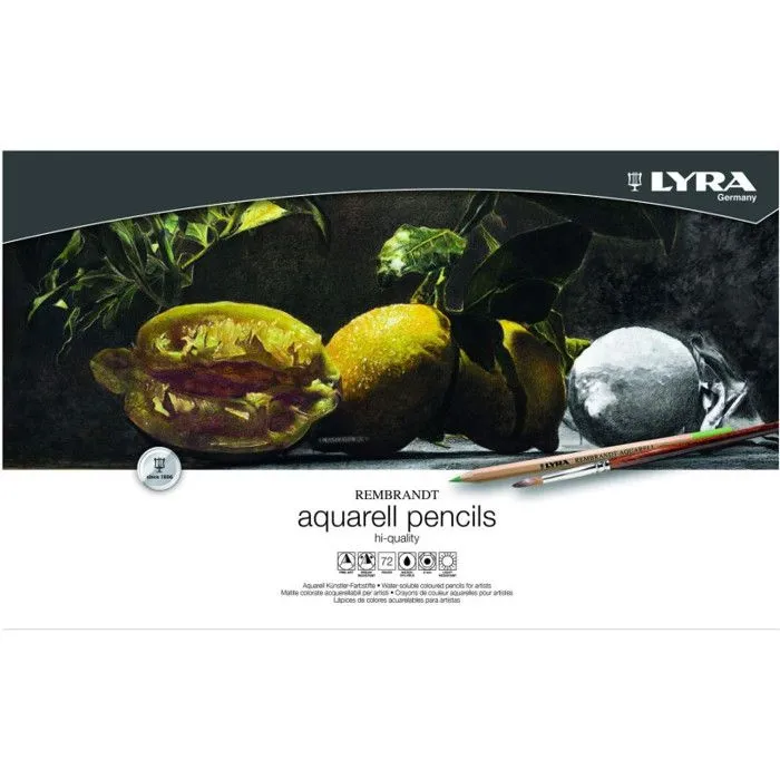 Fournitures de bureau - Lyra - Coffret métal - 72 crayons aquarellables - Multicolore - Mixte-0