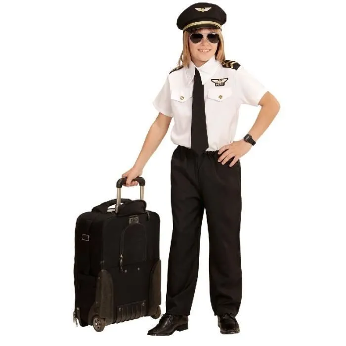 Déguisement commandant de bord - 5/7 ans U Multicolore-0