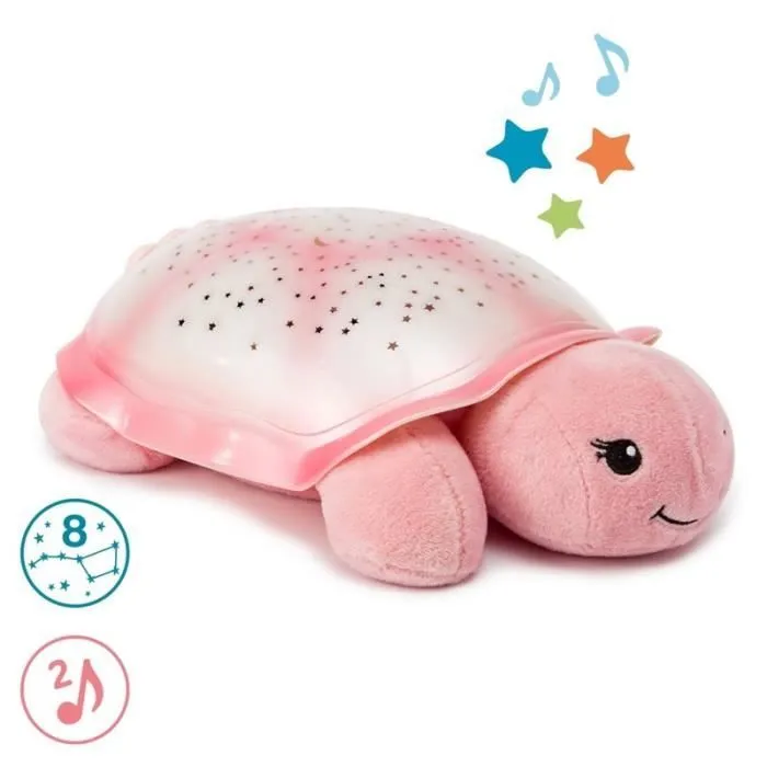 Cloud b®Twinkling Twilight Turtle™- Veilleuse avec mélodie, rose - Tortue, 0m+.-0