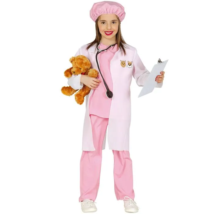 Déguisement Enfant Vétérinaire - Marque - Modèle - Blanc - Fille - Multicolore - 7 ans - Intérieur-0