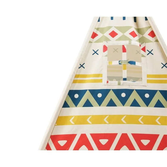 EUREKAKIDS - Tente tipi enfant en bois - De 3 à 12 ans  Multicolor --2