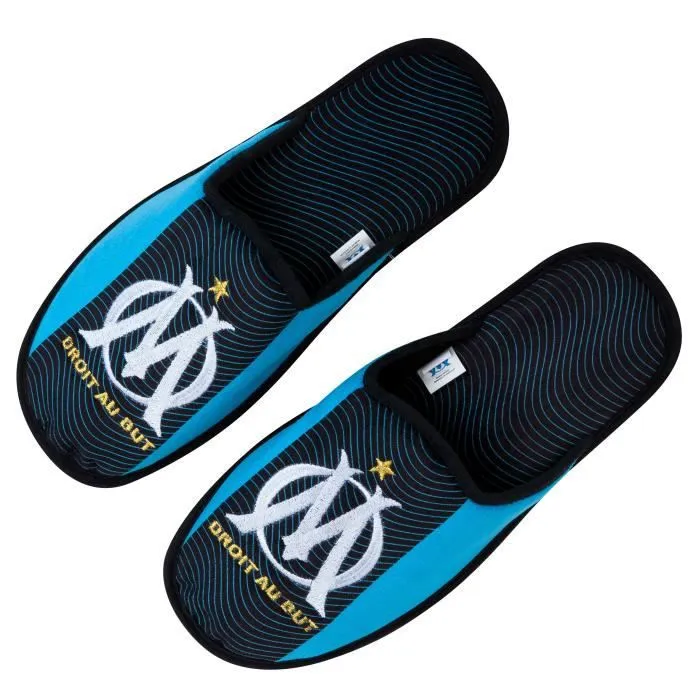 Chaussons enfant - OLYMPIQUE DE MARSEILLE - Noir - Polyester - 100% officiel - Garçon-1