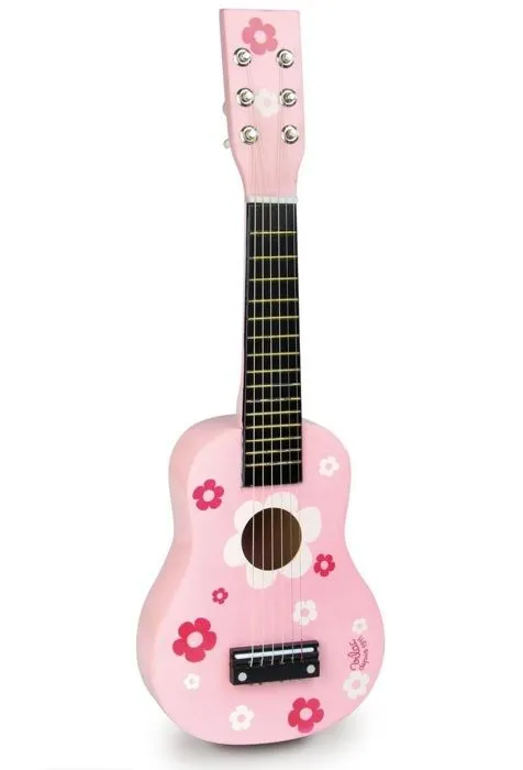 VILAC - Guitare d'enfant à motifs fleurs - en bois-1