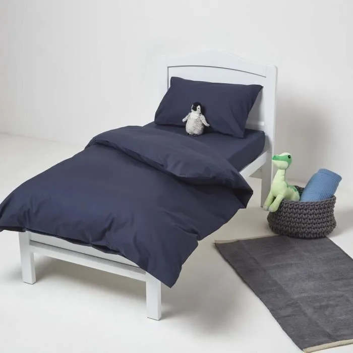 Draps housse - Non spécifié - 70x140 cm - Coton égyptien - Hypoallergénique - Bleu marine-1