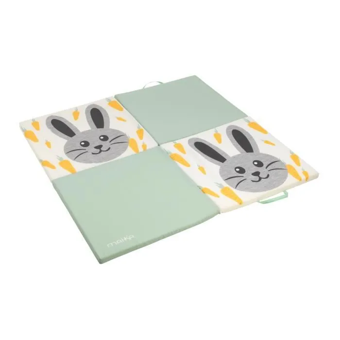 Tapis matelas de sol lapinou - MAÏKA - Doublé PVC - Vert - 60x120x6cm - 120x120x3cm-2