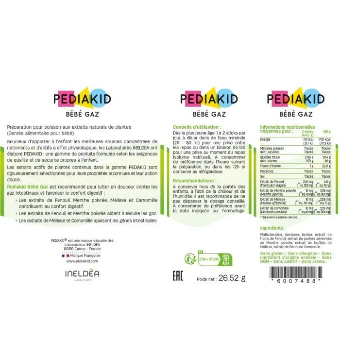 Pediakid Bébé Gaz 12 sticks-2