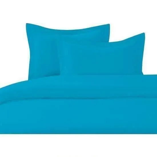 Housse de couette - TCP - 140x200 cm - 100% Coton - Turquoise - Haute Qualité-0