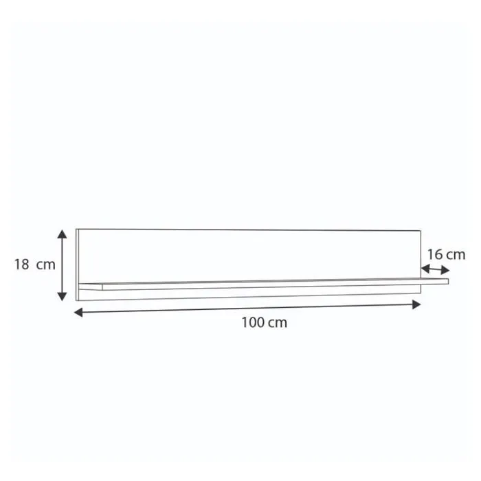 Etagère murale 100 cm blanche-1