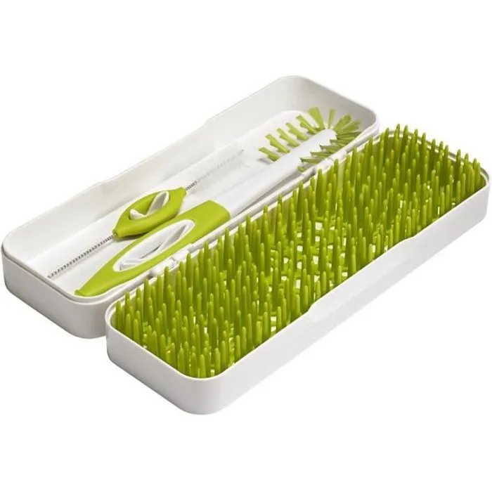 Egouttoir et Lave-Biberon de Voyage Trip - BOON - Mixte - Dès la naissance - Vert et blanc - Silicone-0