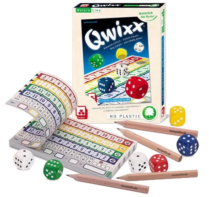 Des - jeu de des Nsv - 08319908001 - Qwixx-Natureline Jeu, 5301, Multicolore-1