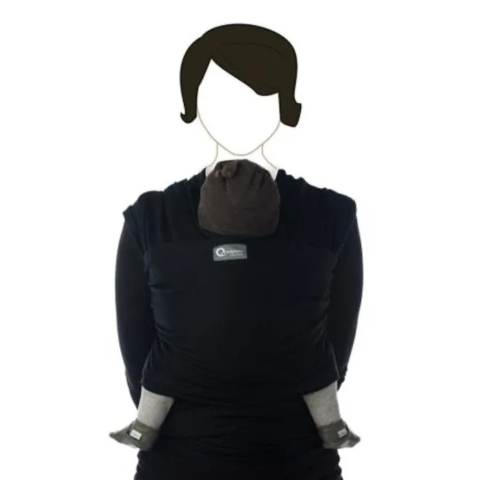 Écharpe de portage en coton biologique Tricot Slen 540 x 67 cm Noir-3