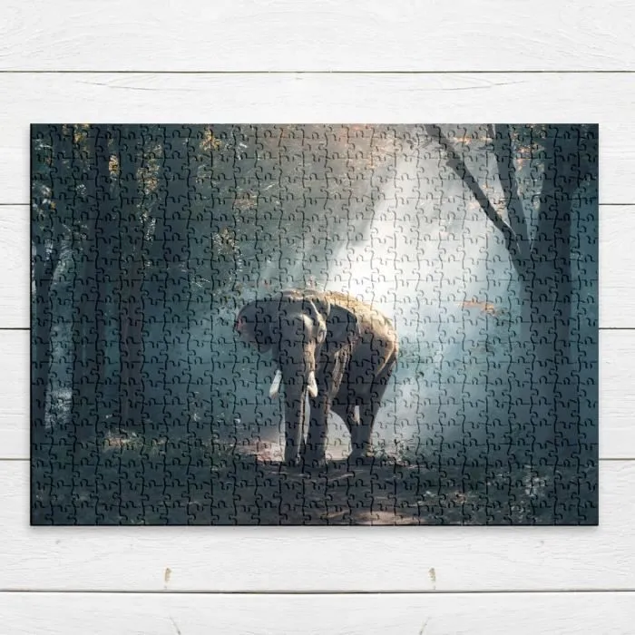 Puzzle Classique 500 pièces - FABULOUS - Elephant d'Asie Foret - Adulte - Intérieur-3