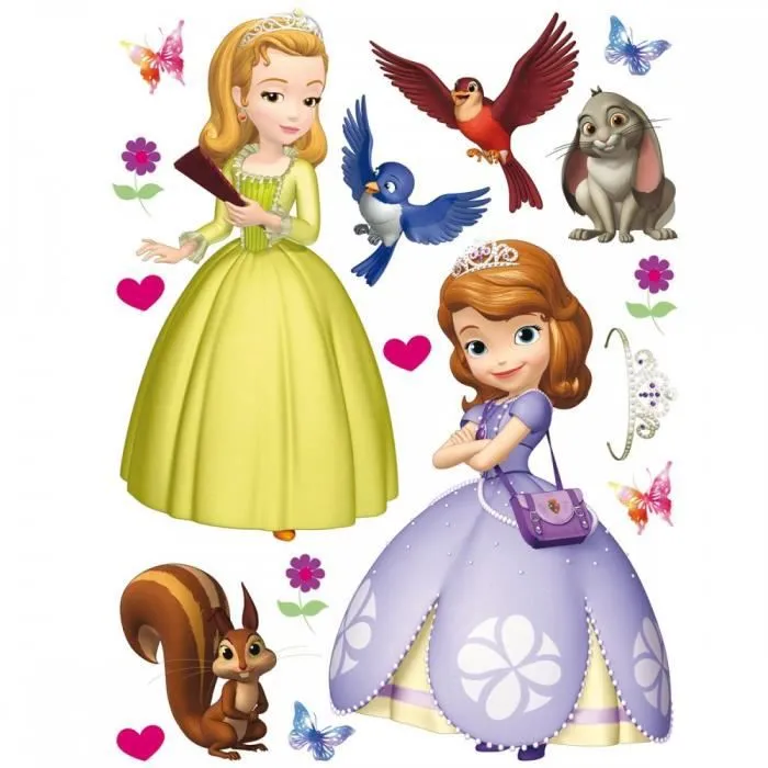 Stickers muraux Maxi Sofia - Disney - Planche 85x65cm - Décoration murale enfant-0