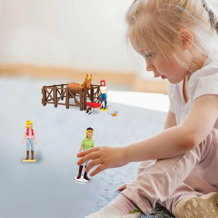 Craze - 36969 - Bibi - Tina Cavalier Figurine Poney Mobile avec Fonction Assise Jouets Chevaux-Susanne , Multicolore-3