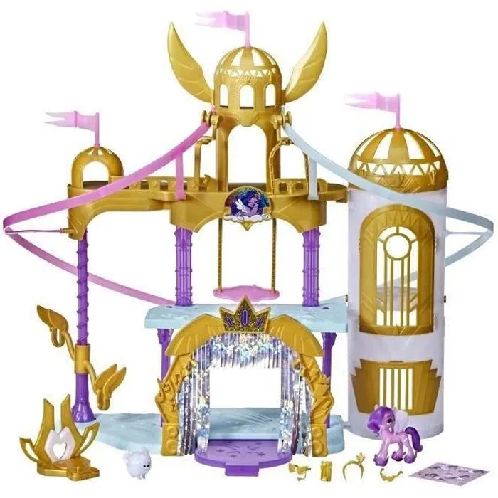Château La Maison Royale My Little Pony avec tyroliennes et figurine Princess Petals-0