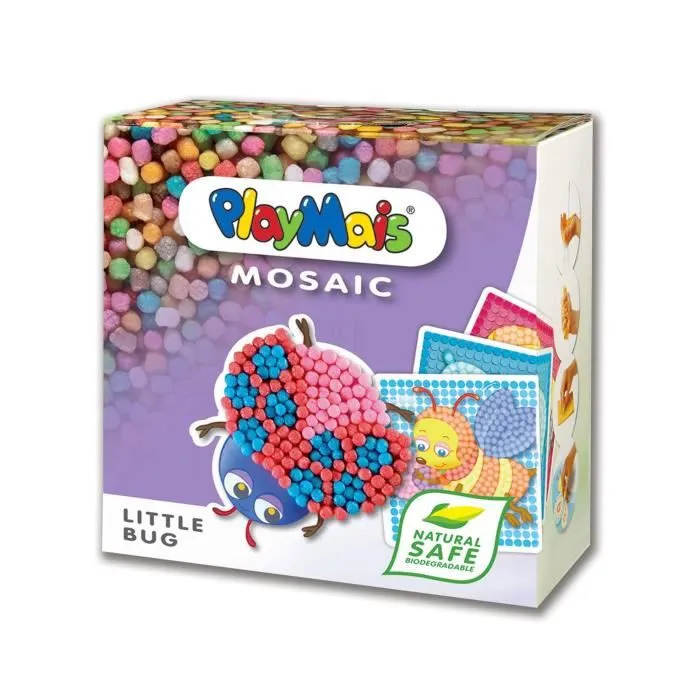 Mosaïque PlayMais - PlayMais - Petit insecte - 100% biodégradable - 2300 flocons - À partir de 3 ans-2