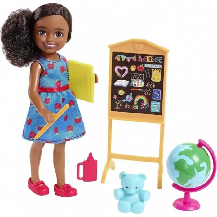 Poupée Barbie Chelsea Career Teacher - MATTEL - Rose - 15 cm - Barbie Métiers-1