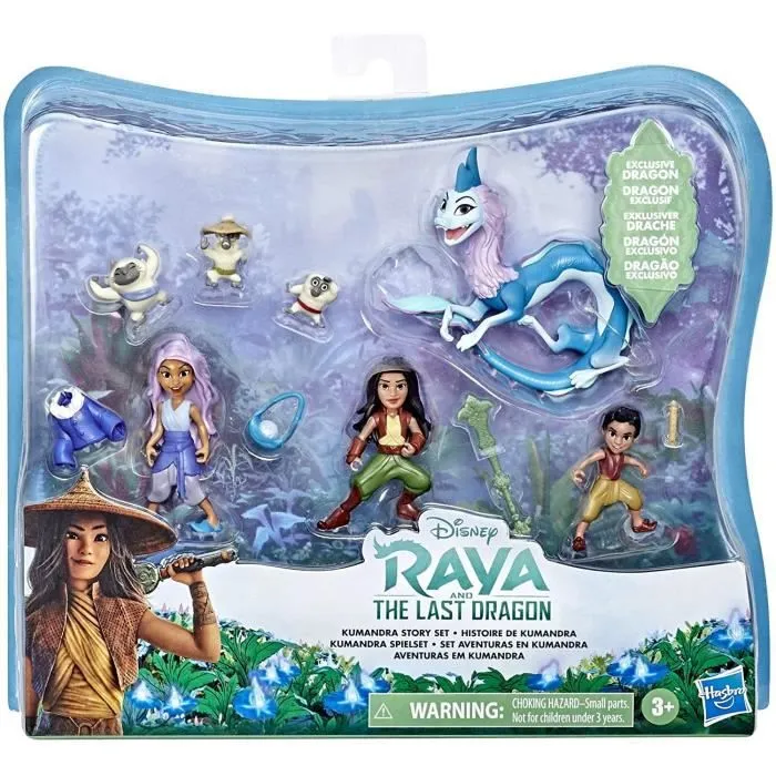 DISNEY - RAYA et le Dernier Dragon - Pack 7 mini figurines Histoire de Kumandra - Raya - Sisu - Ongis - Boun et Sisu-1