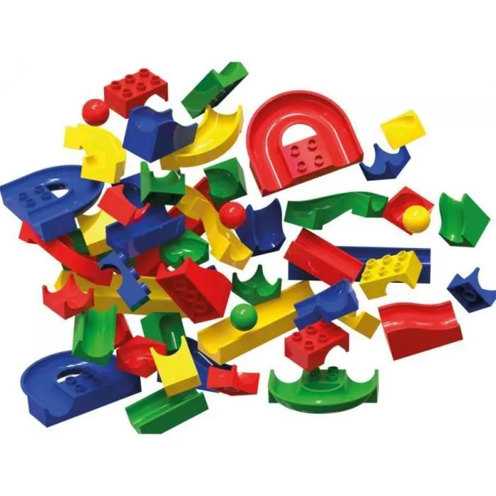 Jouet de construction - HUBELINO - Toboggan - 128 pièces - Multicolore-1