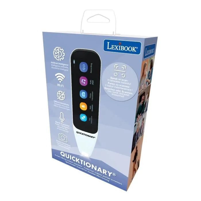 Stylo Scanner Traducteur - QUICKTIONARY - AI - 5M Pixels - Écran Tactile 3.46" - 112 Langues-0