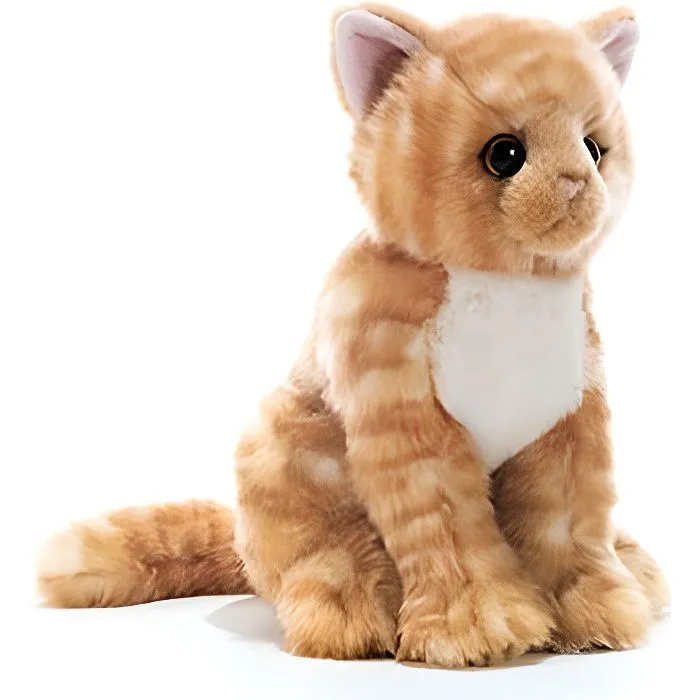 Peluche chat roux 30 cm - Plush & Company-0