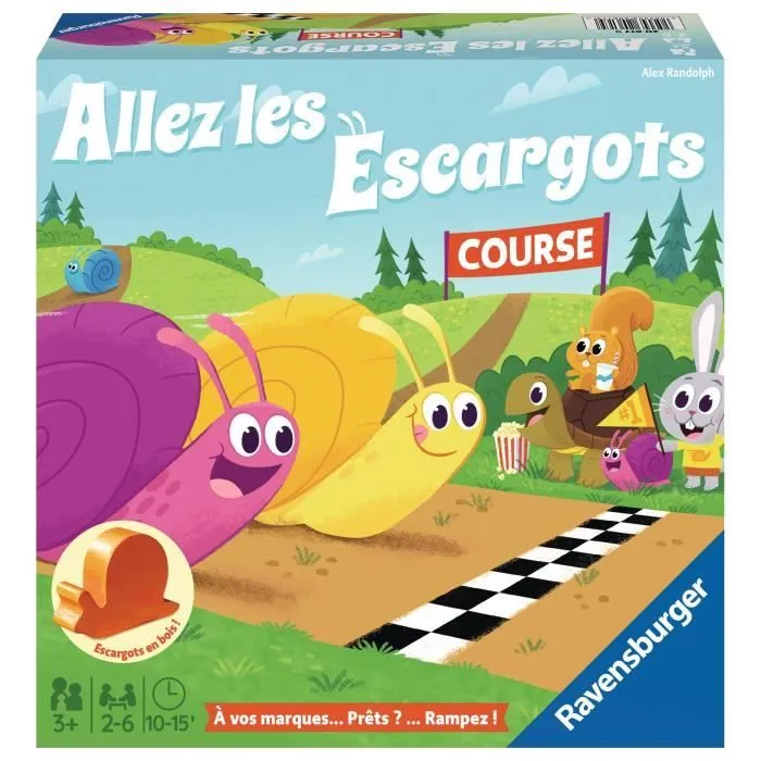 Allez les escargots - Ravensburger - Jeu de société enfants - Jeu de parcours - 2 à 6 joueurs - Dès 3 ans-3