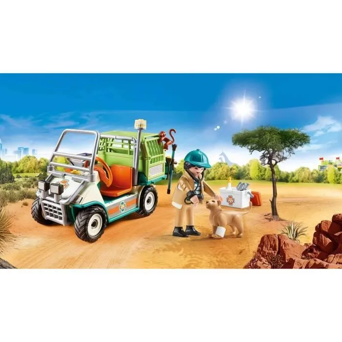 Playmobil - 70346 - Vétérinaire et véhicule tout terrain - Mixte - 4 ans et plus - Plastique - Multicolore-1