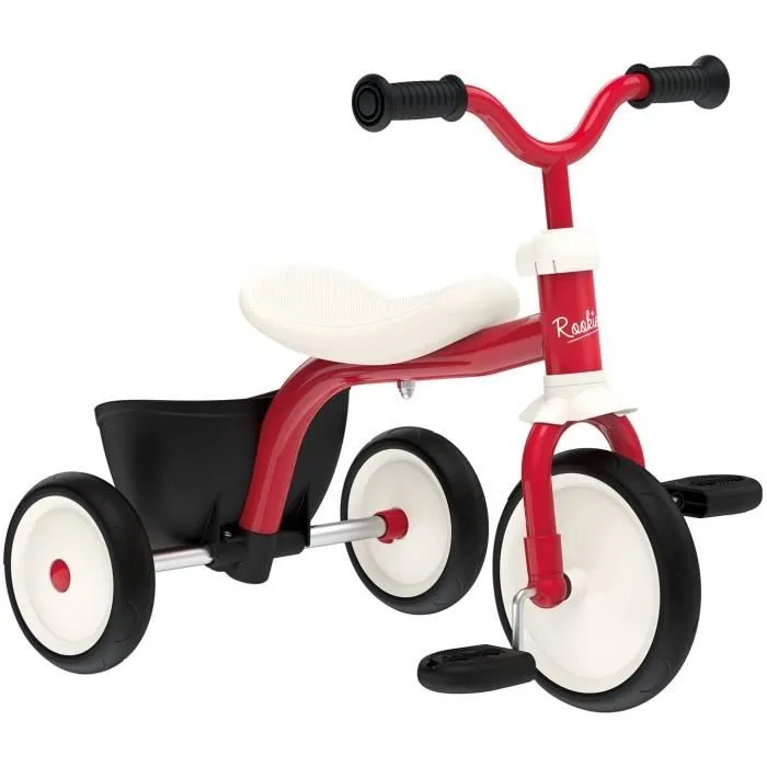 Tricycle - Smoby - Rookie - Cadre et guidon en métal - Confortable et robuste-0