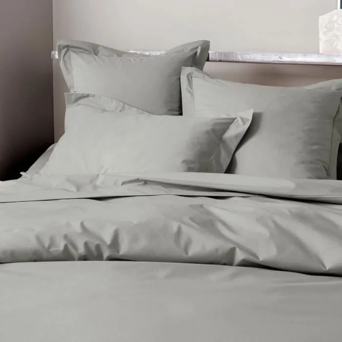 Housse de couette percale de coton peigné "Julian" Coton Pur - Julian Perle - Housse de couette 240 x 220 cm-1