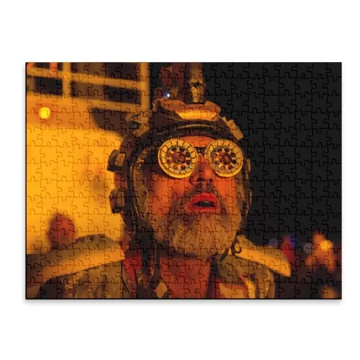 Puzzle Classique 280 pièces Homme Au Burning Man Festival Nevada Hippie Etats Unis Desert-1