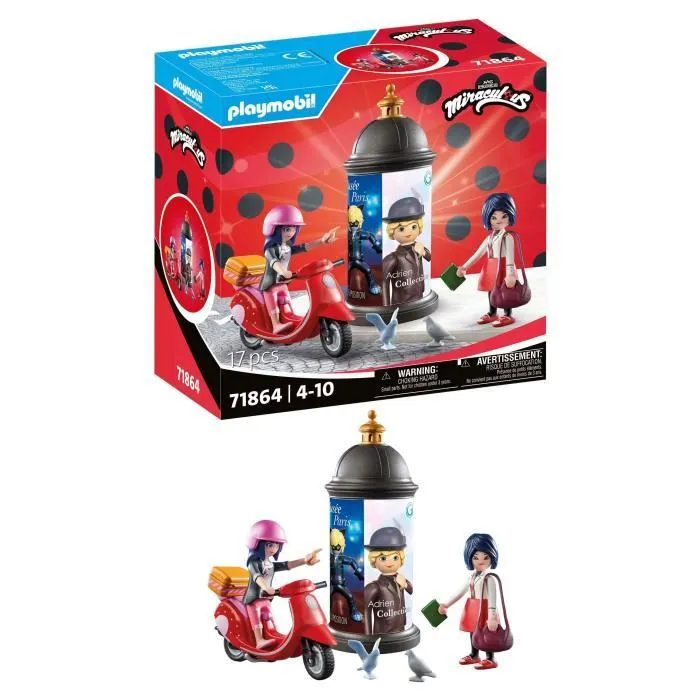 PLAYMOBIL 71864 Marinette à scooter & Kagami, Miraculous, dès 5 ans-2