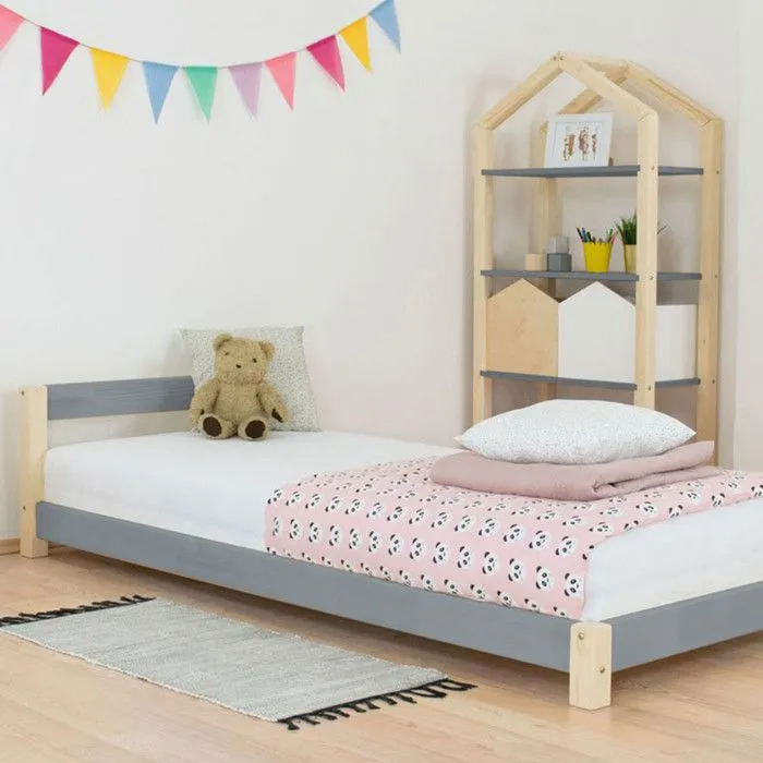 Lit enfant DREAMY 120 x 190 - gris et naturel-1
