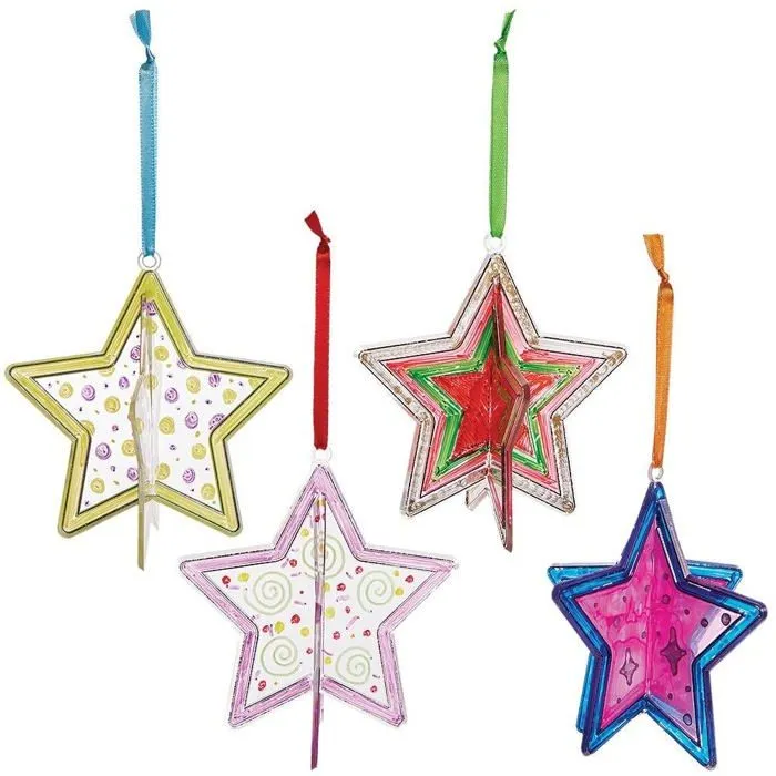 Jeu de peinture Baker ross - FX268 - Attrapes Soleil en forme d'Etoile - Lot de 5, Loisirs Creatifs Enfants ()-2