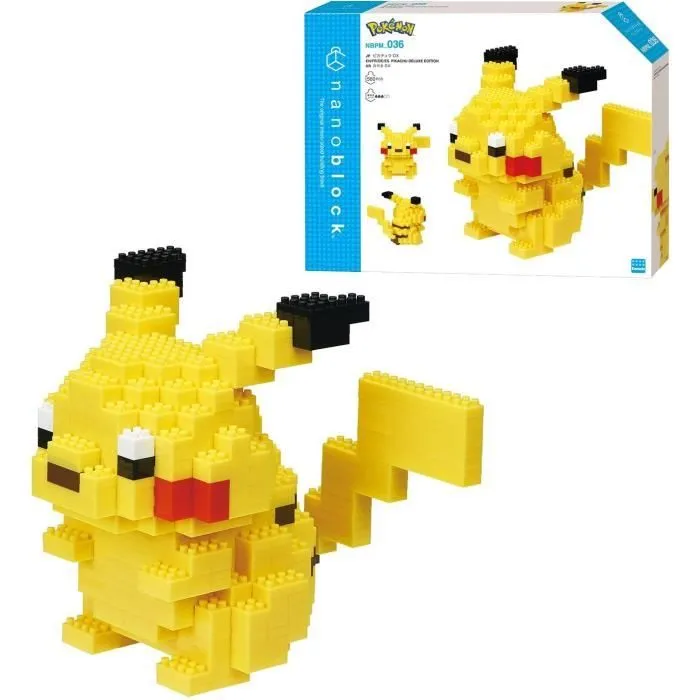 Figurine en briques - BANDAI - NANOBLOCK - Pokémon - Pikachu Deluxe-3