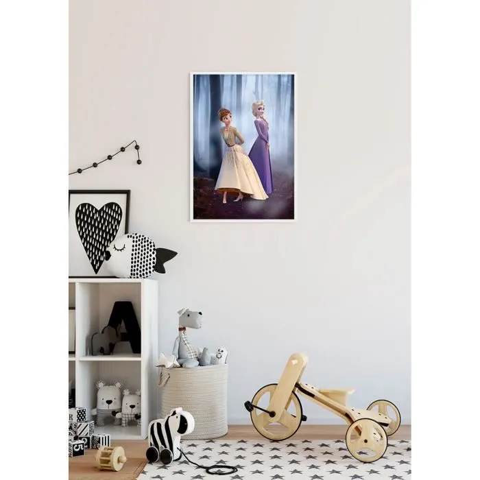 Poster Disney La Reine des Neiges 2 - Anna et Elsa en forêt - 50x70cm - Multicolor-1