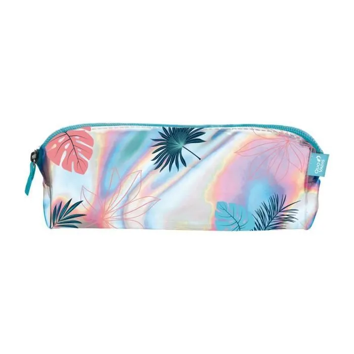 Mini trousse rectangulaire QUOVADIS Jungle feuilles-0