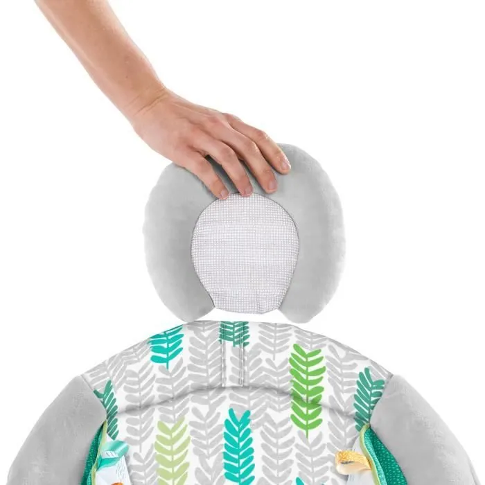 BRIGHT STARTS Transat bébé Jungle Vines, vibrations apaisantes, barre de jouets amovible, jusqu'à 9 mois-6