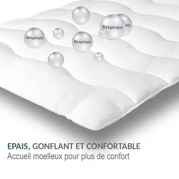 Surmatelas Microfibre - Sampur - Nuage - 180 x 200 cm - Confort Moelleux - Protection Optimale-2