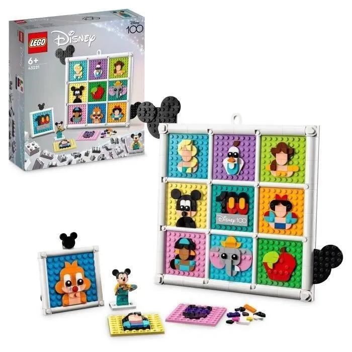LEGO® Disney 43221 100 Ans d'Icônes Disney, Création d'Art Mural avec Mickey Mouse pour Enfants-0