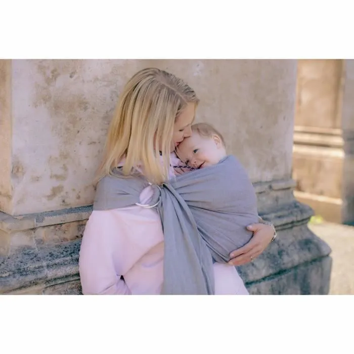 Echarpe Porte bébé Ring Sling Grey 1.80M - AMAZONAS - Pour Bébé - Gris-3